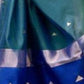 Rajwada Teal Silk Blend Zari Work Saree For Women