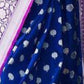Rajwada Violet Silk Blend Zari Work Saree For Women