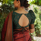 Rajwada Maroon Silk Blend Zari Work Saree For Women