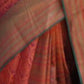 Rajwada Maroon Silk Blend Zari Work Saree For Women