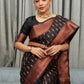 Rajwada Black Silk Blend Zari Work Saree For Women