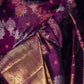 Rajwada Dark Purple Silk Blend Zari Work Saree For Women