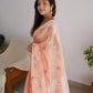 Rajwada Peach Cotton Solid Saree For Women