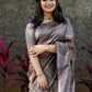 Rajwada Deep Wine Silk Blend Zari Work Saree For Women