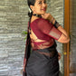 Rajwada Black Silk Blend Zari Work Saree For Women