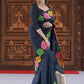 Rajwada Black Silk Blend Solid Saree For Women