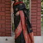 Rajwada Black Silk Blend Zari Work Saree For Women