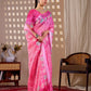 Rajwada Pink Silk Blend Printed Saree For Women