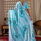 Rajwada Light Blue Silk Blend Printed Saree For Women