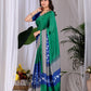Rajwada Aqua Green Silk Blend Printed Saree For Women