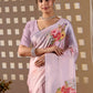 Rajwada Light Pink Satin Solid Saree For Women