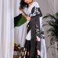 Rajwada White And Black Satin Solid Saree For Women