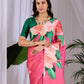 Rajwada Pink Satin Solid Saree For Women