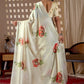 Rajwada Off White Satin Solid Saree For Women