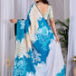 Rajwada Blue Satin Solid Saree For Women