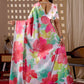 Rajwada Multicolor Satin Solid Saree For Women