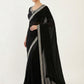 Rajwada Black Silk Blend Printed Saree For Women