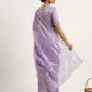 Rajwada Lavender Silk Blend Printed Saree For Women