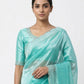 Rajwada Sky Blue Silk Blend Printed Saree For Women