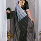 Rajwada Black Silk Solid Saree For Women