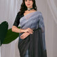 Rajwada Black Silk Solid Saree For Women