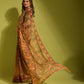 Rajwada Women Brown Georgette Designer Saree With Unstitched Blouse