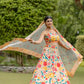 Rajwada Yellow Chinon Silk Sequins Embroidered Semi-Stitched Lehenga For Women