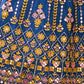 Rajwada Blue Chinon Silk Embroidered Semi-Stitched Lehenga For Women