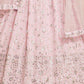 Rajwada Light Pink Georgette Embellished Semi Stitched Lehenga For Women