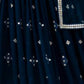 Rajwada Teal Blue Georgette Embellished Semi Stitched Lehenga For Women