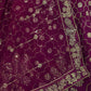 Rajwada Deep Magenta Net Embellished Semi Stitched Lehenga For Women