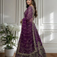 Rajwada Wine Net Embellished Semi Stitched Lehenga For Women