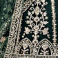 Rajwada Green Net Embellished Semi Stitched Lehenga For Women