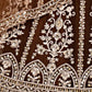 Rajwada Brown Net Embellished Semi Stitched Lehenga For Women