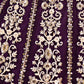 Rajwada Deep Purple Net Embellished Semi Stitched Lehenga For Women