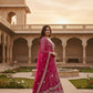 Rajwada Pink Net Embellished Semi Stitched Lehenga For Women