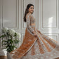 Rajwada Beige Net Embellished Semi Stitched Lehenga For Women