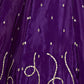 Rajwada Purple Chinon Embellished Semi Stitched Lehenga For Women