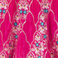 Rajwada Pink Chinon Embellished Semi Stitched Lehenga For Women