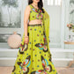 Rajwada Pista Georgette Embellished Semi Stitched Lehenga For Women