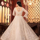 Rajwada Beige Net Embellished Semi Stitched Lehenga For Women