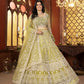 Rajwada Lime Green Net Embellished Semi Stitched Lehenga For Women