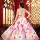Rajwada Multi Colour Chinon Embellished Semi Stitched Lehenga For Women