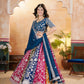 Rajwada Multi Colour Georgette Embellished Semi Stitched Lehenga For Women
