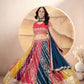 Rajwada Multi Colour Georgette Embellished Semi Stitched Lehenga For Women