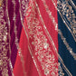 Rajwada Multi Colour Georgette Embellished Semi Stitched Lehenga For Women