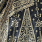 Rajwada Black Silk Blend Embellished Semi Stitched Lehenga For Women