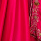 Rajwada Pink Satin Embellished Semi Stitched Lehenga For Women