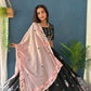 Rajwada Black Silk Blend Embellished Semi Stitched Lehenga For Women