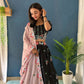 Rajwada Black Silk Blend Embellished Semi Stitched Lehenga For Women
